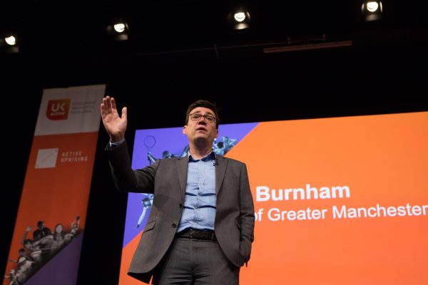 Andy Burnham speaking at ukactive's conference in 2018