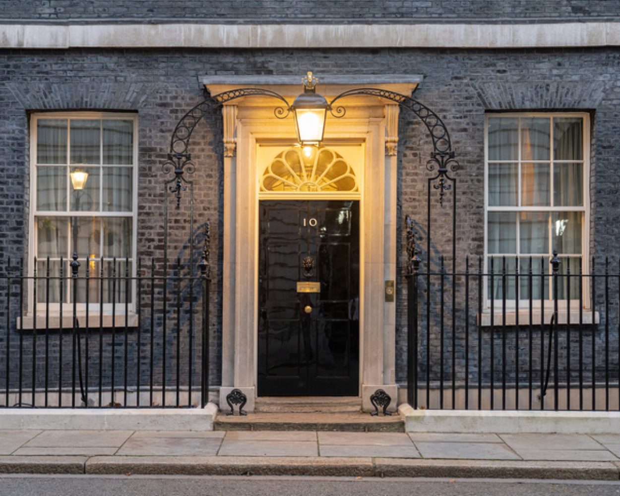 January 5, 2022 - London, UK: 10 Downing Street, the office of the Prime Minister of the United Kingdom, early on a January morning as Parliament returned from recess.